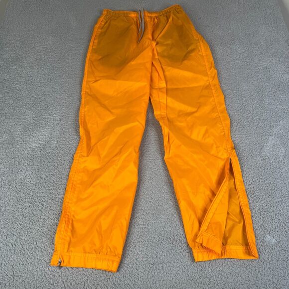 Vintage Nike Wind Breaker Track Pants Mens  M Orange Nylon Drawstring  56323 - Picture 1 of 12